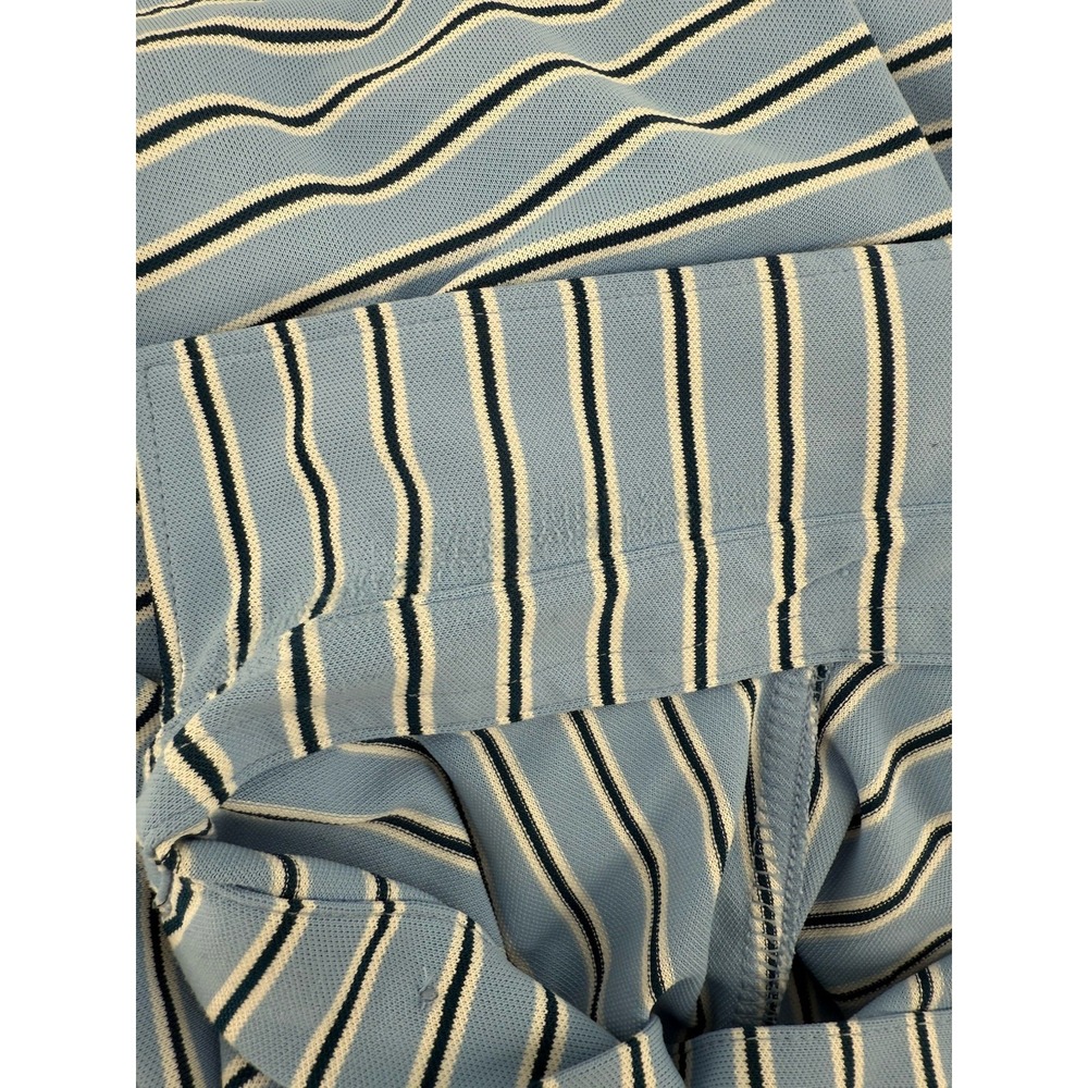 Peter Millar Summer Comfort Short Sleeve Polo‎ Shirt Men's XL Blue Striped - Picture 3 of 7